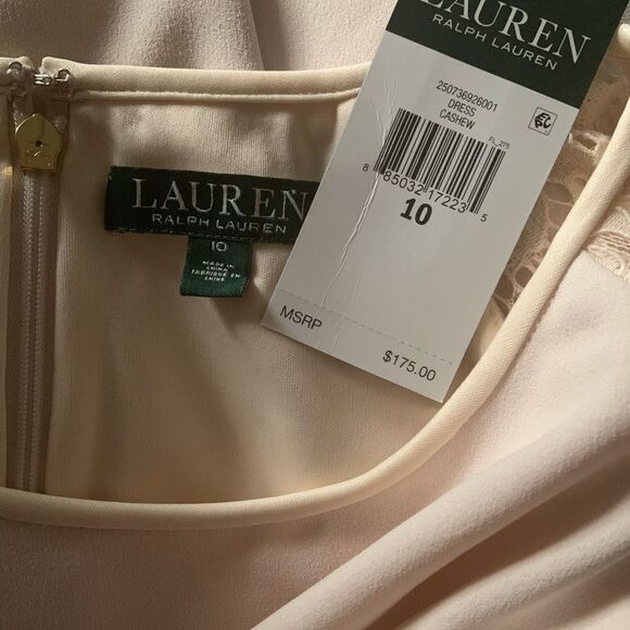 Lauren Ralph Lauren Cathy Lace Trim Crepe … - Picture 6 of 6